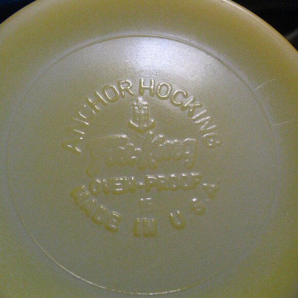 Fire King Vintage Yellow 5" Glass Cereal Bowl - Picture 8 of 8